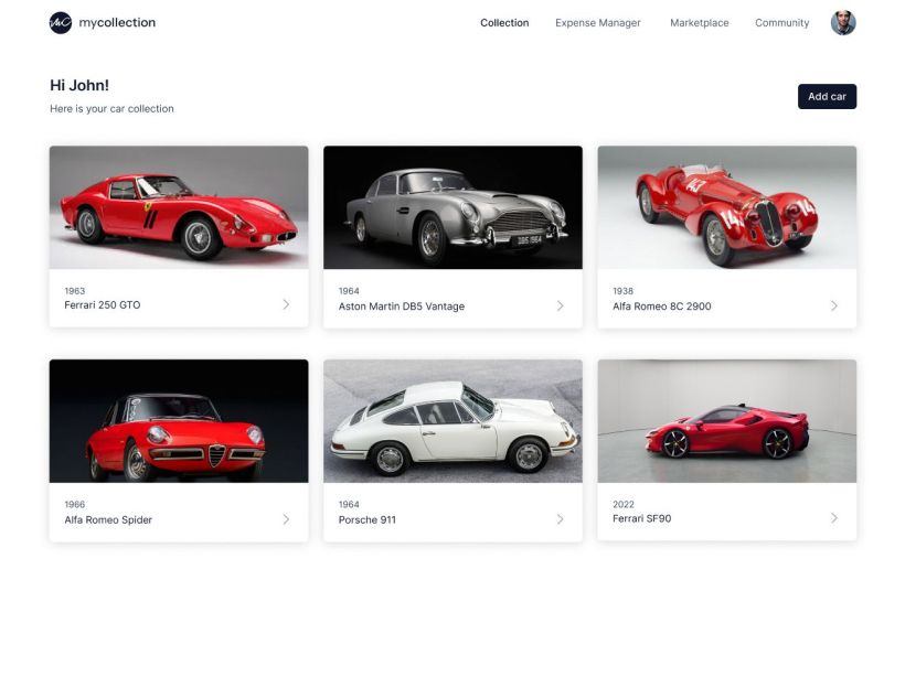 MyCollection – Digital Assistant for Classic and Sports Car Collectorsmy- project